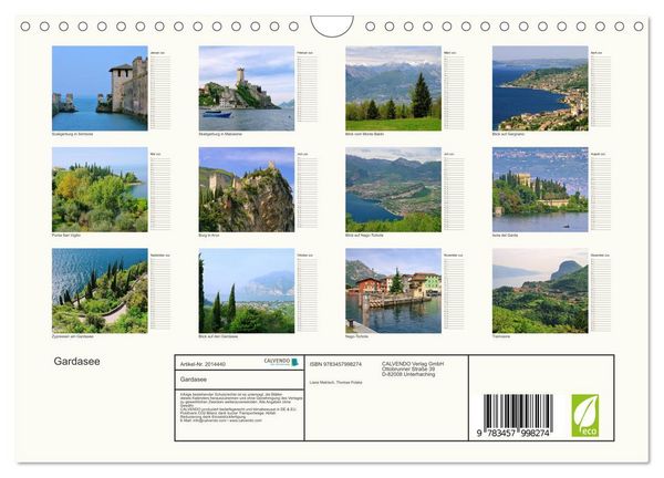 Produktbild: Gardasee (Wandkalender 2026 DIN A4 quer), CALVENDO Monatskalender