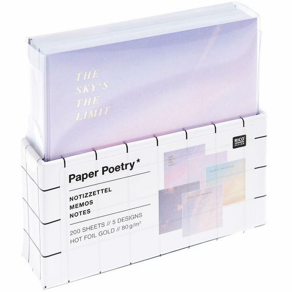 Produktbild: Notizzettel-Box The Sky is the Limit , 200 Blatt, 9x9 cm