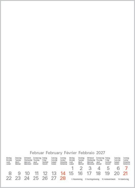 Produktbild: Foto-Malen-Basteln Bastelkalender A5 wei&szlig; 2027