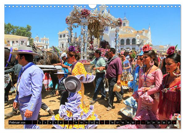 Produktbild: El Rocio - Andalusiens faszinierende Wallfahrt (Wandkalender 2026 DIN A3 quer), CALVENDO Monatskalender