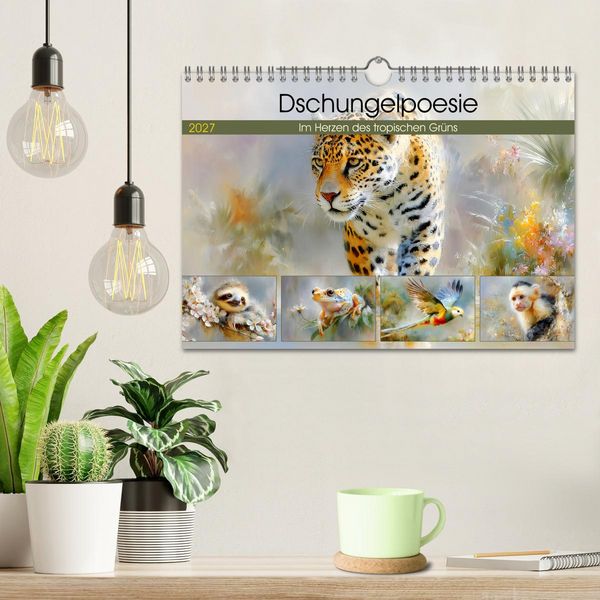 Produktbild: Dschungelpoesie. Im Herzen des tropischen Gr&uuml;ns (Wandkalender 2027 DIN A4 quer), CALVENDO Monatskalender