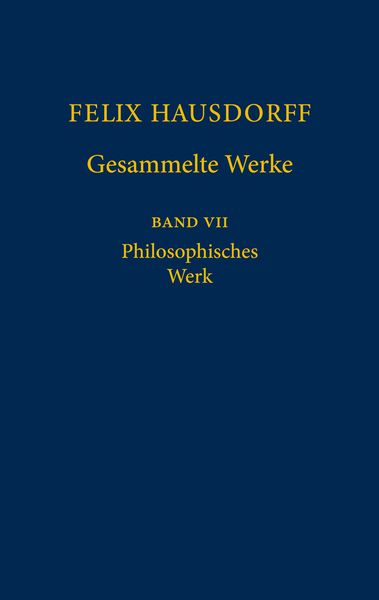 Produktbild: Felix Hausdorff - Gesammelte Werke Band VII