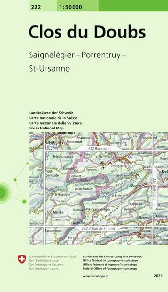 Swisstopo 1 : 50 000 Clos du Doubs, Sonstige von , Swisstopo, 9783302002224