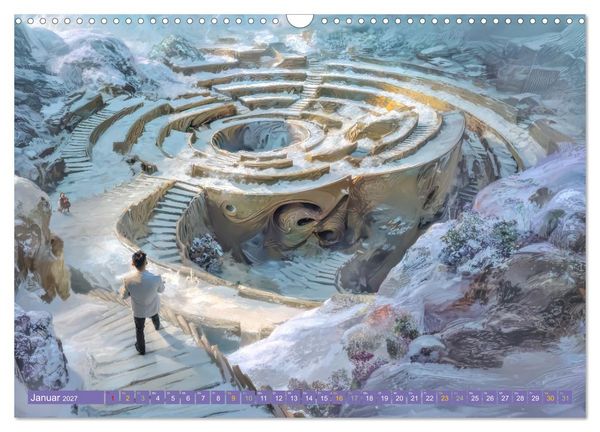Produktbild: Treppenlabyrinthe &ndash; Die Suche nach dem Weg (Wandkalender 2027 DIN A3 quer), CALVENDO Monatskalender