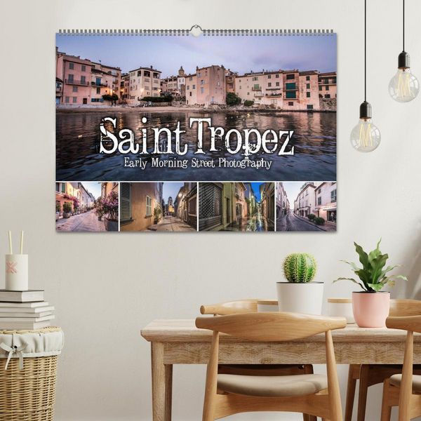 Produktbild: Saint Tropez - Early Morning Street Photography (Wandkalender 2026 DIN A2 quer), CALVENDO Monatskalender