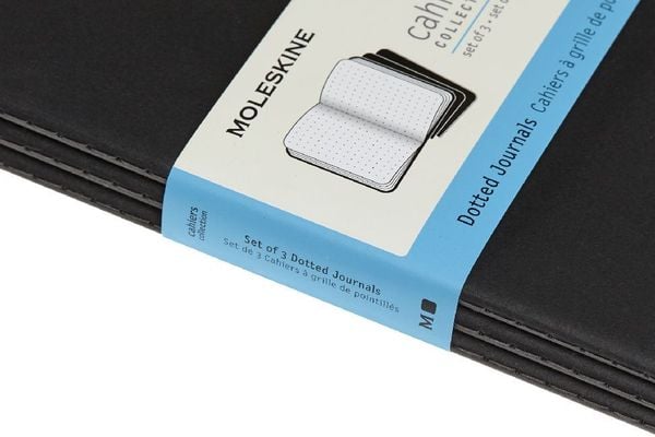 Produktbild: Moleskine Cahier XL, 3er Set, Punktraster, Kartoneinband, Schwarz