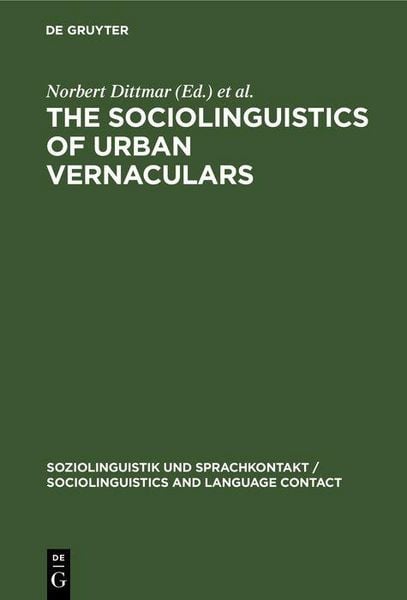 Produktbild: The Sociolinguistics of Urban Vernaculars