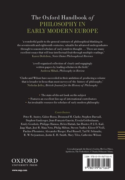 Produktbild: The Oxford Handbook of Philosophy in Early Modern Europe