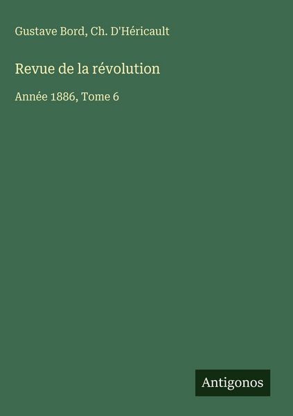 Produktbild: Revue de la r&eacute;volution