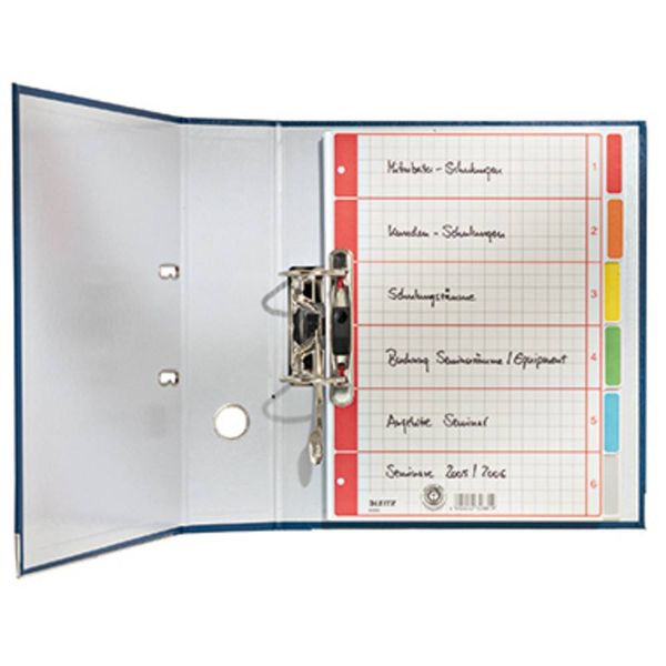 Produktbild: Leitz 4350 Register DIN A4 blanko Karton Grau 6 Registerbl&auml;tter 43500085