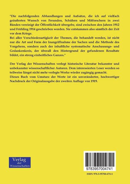 Produktbild: Vom Umsturz der Werte