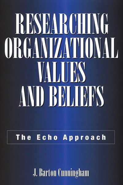 Produktbild: Researching Organizational Values and Beliefs