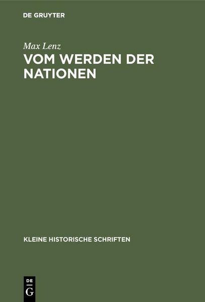 Produktbild: Vom Werden der Nationen