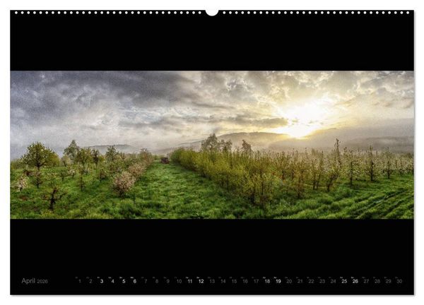 Produktbild: Markgr&auml;flerland-Panoramen - Vier Jahreszeiten in der Toskana Deutschlands (hochwertiger Premium Wandkalender 2026 DIN A2 quer), Kunstdruck in Hochglanz