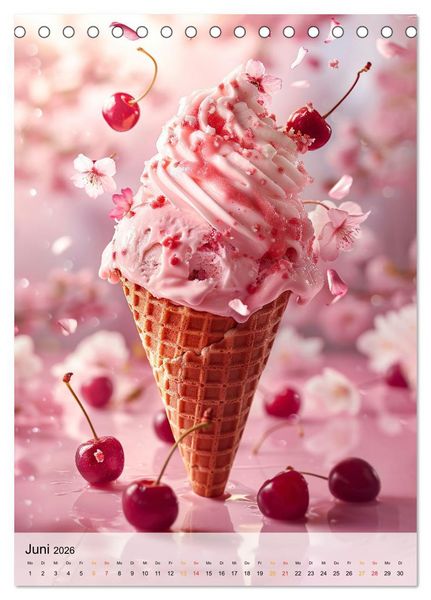 Produktbild: Eis - Raffinessen f&uuml;r Gourmets (Tischkalender 2026 DIN A5 hoch), CALVENDO Monatskalender