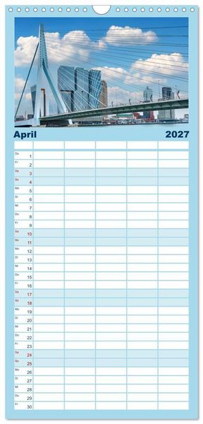 Produktbild: Familienplaner 2027 - Rotterdam - modern und pulsierend mit 5 Spalten (Wandkalender, 21 x 45 cm) CALVENDO