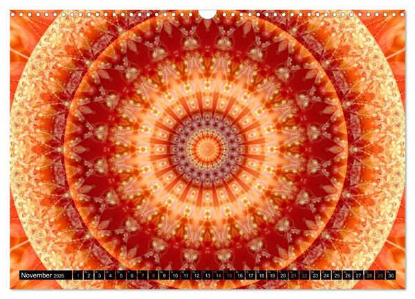 Produktbild: Energie - Mandalas in orange (Wandkalender 2026 DIN A3 quer), CALVENDO Monatskalender