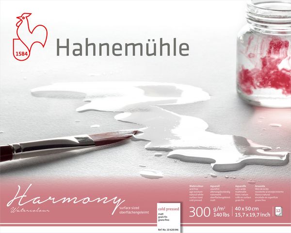 Produktbild: Hahnem&uuml;hle Papier Harmony Watercolour, 40 x 50 cm, 300 g/m&sup2;