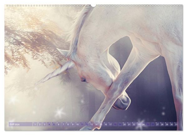 Produktbild: Einhorn Love - Fantasiewelt (hochwertiger Premium Wandkalender 2026 DIN A2 quer), Kunstdruck in Hochglanz