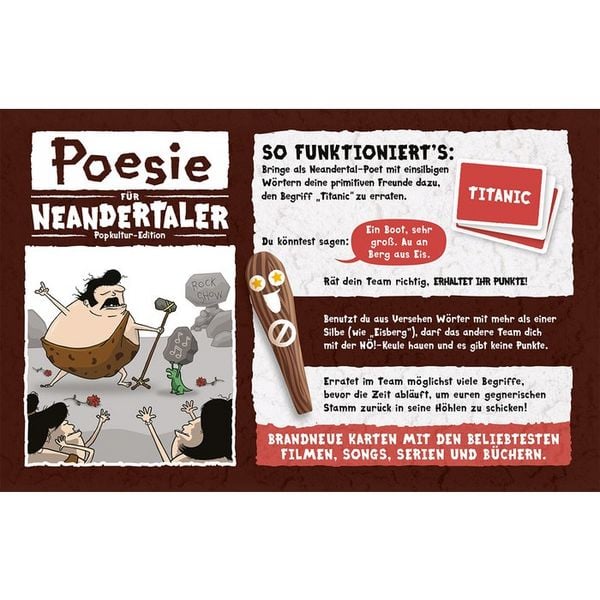 Produktbild: Exploding Kittens - Poesie f&uuml;r Neandertaler: Popkultur-Edition