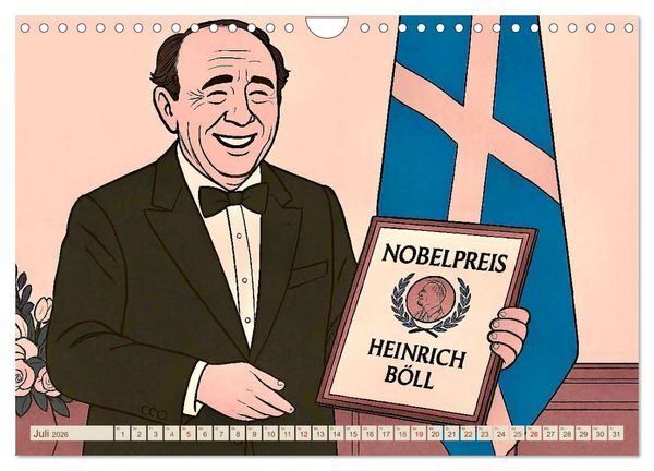 Produktbild: Heinrich B&ouml;ll (Wandkalender 2026 DIN A4 quer), CALVENDO Monatskalender