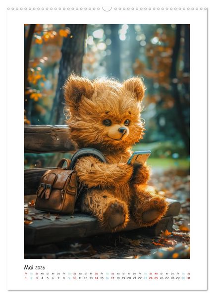Produktbild: Taddy&acute;s Abenteuer (hochwertiger Premium Wandkalender 2026 DIN A2 hoch), Kunstdruck in Hochglanz