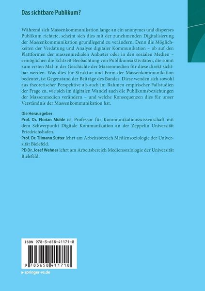 Produktbild: Das sichtbare Publikum?