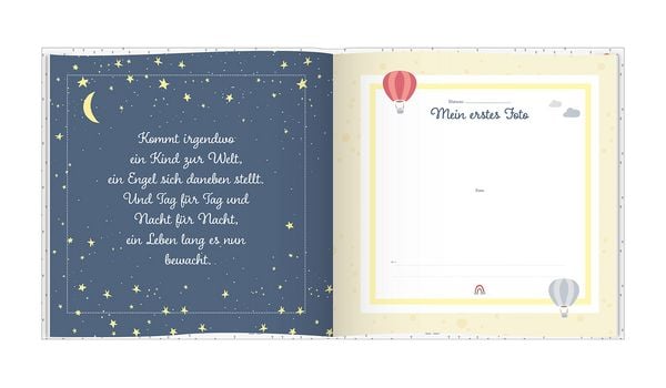 Produktbild: Babyalbum mit Fensterausschnitt f&uuml;r das 1. Lebensjahr zum Eintragen der sch&ouml;nsten Momente und Erinnerungen mit Platz f&uuml;r Fotos | f&uuml;r M&auml;dchen