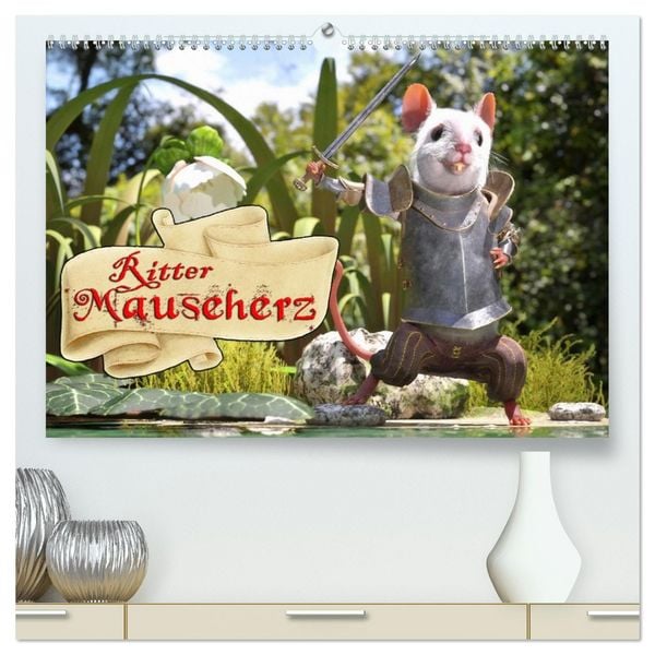 Ritter Mauseherz (hochwertiger Premium Wandkalender 2026 DIN A2 quer), Kunstdruck in Hochglanz