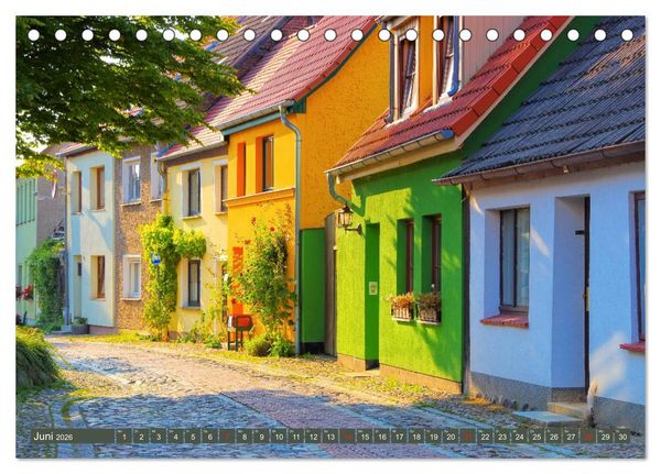 Produktbild: Vinetastadt Barth - Spaziergang durch die historische Stadt (Tischkalender 2026 DIN A5 quer), CALVENDO Monatskalender