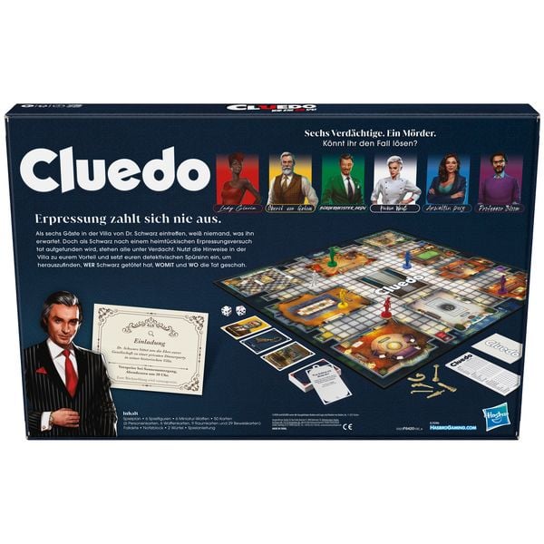 Produktbild: Hasbro F6420100 - Cluedo, Detektivspiel, Neuauflage, Krimi & R&auml;tsel Spiel