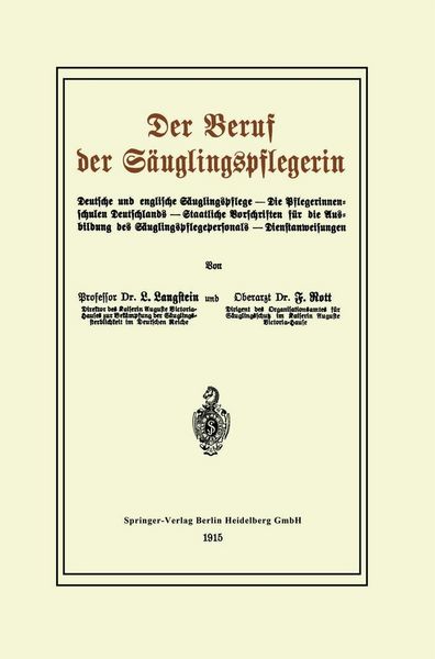 Produktbild: Der Beruf der S&auml;uglingspflegerin