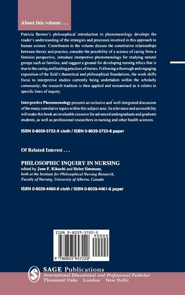 Produktbild: Interpretive Phenomenology