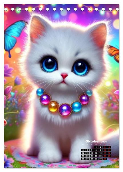 Produktbild: Miau Momente (Tischkalender 2026 DIN A5 hoch), CALVENDO Monatskalender