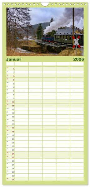 Produktbild: Familienplaner 2026 - Dampf im Pressnitztal mit 5 Spalten (Wandkalender, 21 x 45 cm) CALVENDO