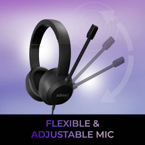 Produktbild: Adesso Xtream P7 AI Copilot Headset On Ear Headset kabelgebunden Stereo schwarz-meliert Headset Computer