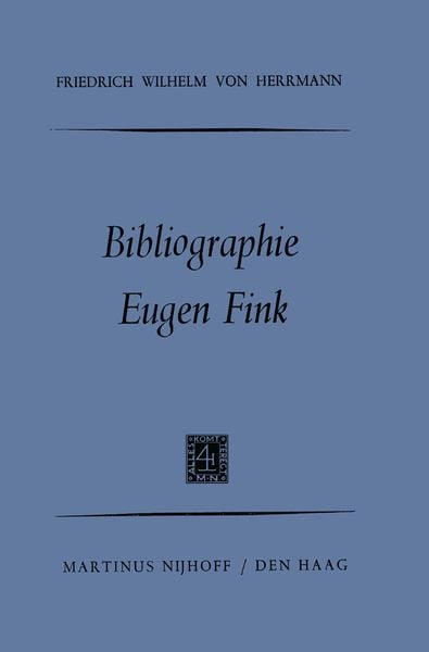 Produktbild: Bibliographie Eugen Fink