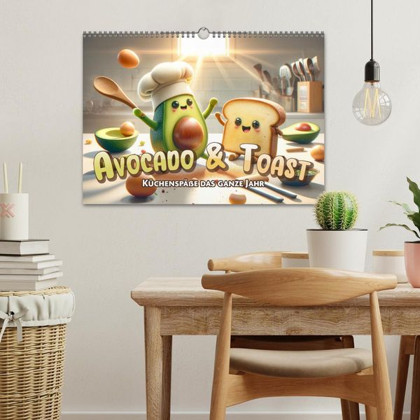 Produktbild: Avocado & Toast - K&uuml;chensp&auml;&szlig;e das ganze Jahr (Wandkalender 2026 DIN A3 quer), CALVENDO Monatskalender