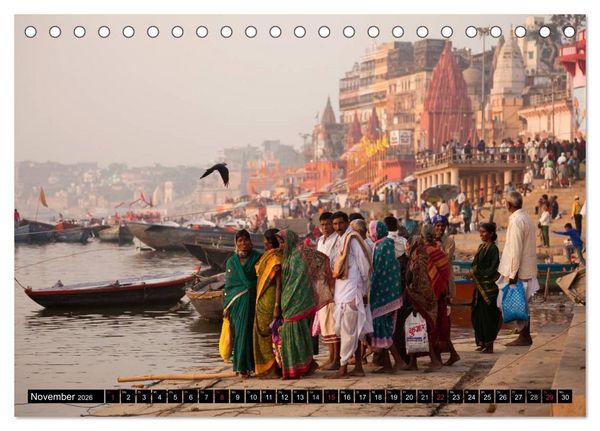Produktbild: Indien - Varanasi (Tischkalender 2026 DIN A5 quer), CALVENDO Monatskalender