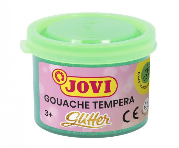 Produktbild: JOVI Gouache Tempera Plakatfarbe, GLITTER-Farben, 4 Dosen 35 ml