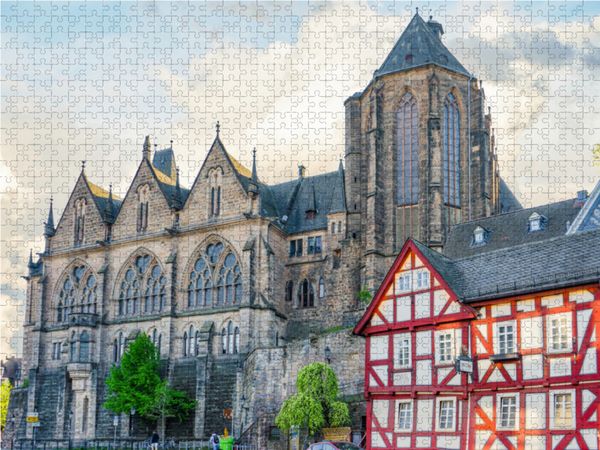 Produktbild: CALVENDO Puzzle Ein Motiv aus dem Kalender Marburg Impressionen | 1000 Teile Lege-Gr&ouml;&szlig;e 64x48cm Foto-Puzzle f&uuml;r gl&uuml;ckliche Stunden