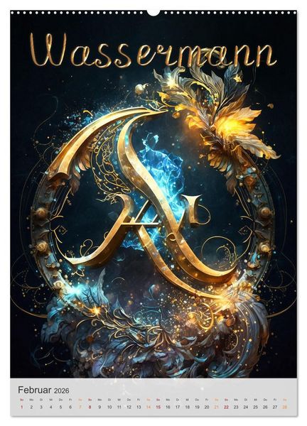 Produktbild: Fantasievolle Sternzeichen (hochwertiger Premium Wandkalender 2026 DIN A2 hoch), Kunstdruck in Hochglanz