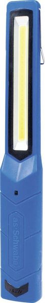 AS Schwabe 42820 Akku LED Stablampe 2 W, 200 Lumen - 6.000 K Tageslicht - Inspektionslampe mit Magneten und Haken zum Aufhängen