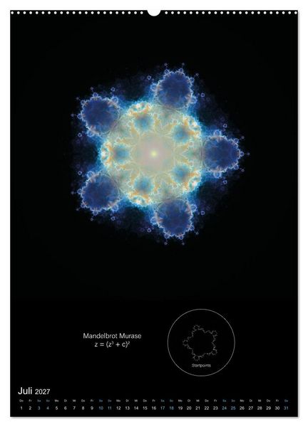 Produktbild: Buddhabrot fractal art (Wandkalender 2027 DIN A2 hoch), CALVENDO Monatskalender