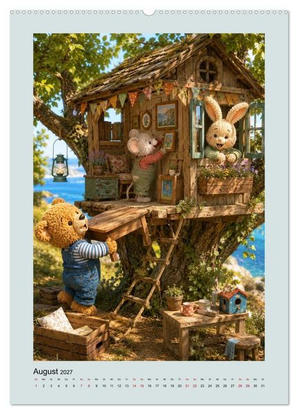 Produktbild: Die Insel der Stofftiere (Wandkalender 2027 DIN A2 hoch), CALVENDO Monatskalender
