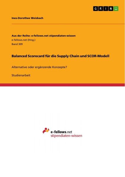 Produktbild: Balanced Scorecard f&uuml;r die Supply Chain und SCOR-Modell