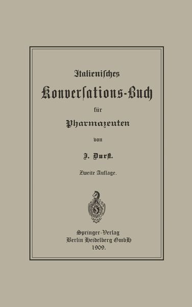 Produktbild: Italienisches Konversations-Buch f&uuml;r Pharmazeuten
