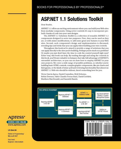 Produktbild: ASP.NET 1.1 Solutions Toolkit
