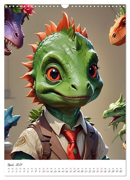 Produktbild: Arbeitswelt der Dinosaurier (Wandkalender 2027 DIN A3 hoch), CALVENDO Monatskalender