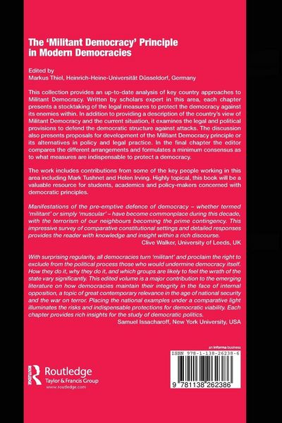 Produktbild: The 'Militant Democracy' Principle in Modern Democracies